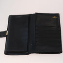 CHANEL Wallet Caviar Skin 10 Set Black Beige purple CC Auth CB156-5