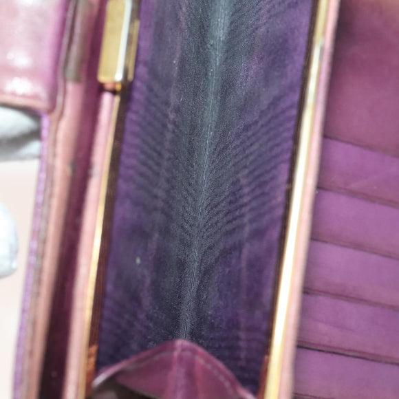 CHANEL Wallet Caviar Skin 10 Set Black Beige purple CC Auth CB156