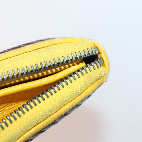 BOTTEGA VENETA INTRECCIATO Wallet Leather 10 Set Black Brown yellow Auth CB158