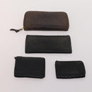 BOTTEGA VENETA INTRECCIATO Wallet Leather 10 Set Black Brown yellow Auth CB158-20