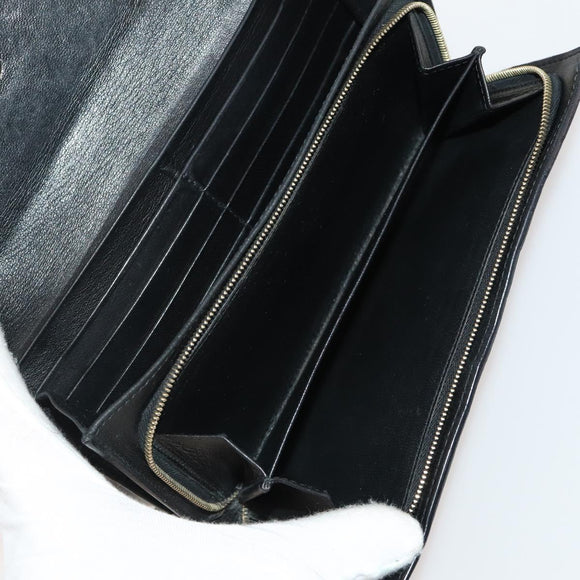 BOTTEGA VENETA INTRECCIATO Wallet Leather 10 Set Black Brown yellow Auth CB158
