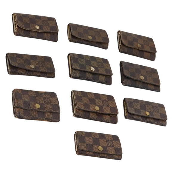 LOUIS VUITTON Damier Ebene Key Case 10 Set LV Auth CB165