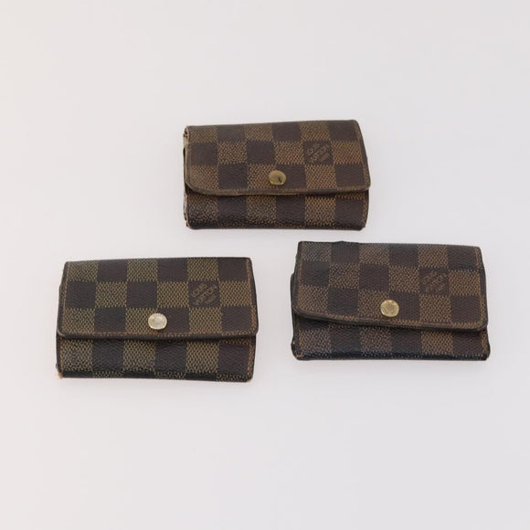 LOUIS VUITTON Damier Ebene Key Case 10 Set LV Auth CB165