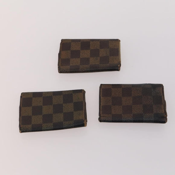 LOUIS VUITTON Damier Ebene Key Case 10 Set LV Auth CB165