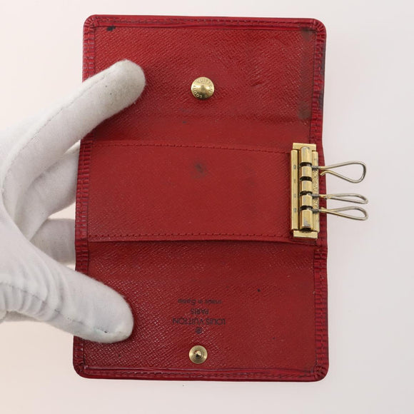 LOUIS VUITTON Epi Key Case 10 Set Blue Black Red LV Auth CB166