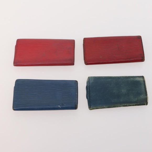 LOUIS VUITTON Epi Key Case 10 Set Blue Black Red LV Auth CB166