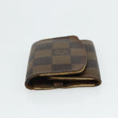 LOUIS VUITTON Damier Ebene Taiga Cuff Case 3 Set LV Auth CB169-10
