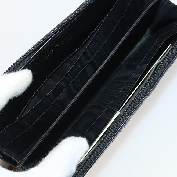 CHANEL Wallet Caviar Skin 10 Set Black White pink CC Auth CB170