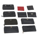 PRADA Wallet Leather 10 Set Black Red Navy Auth CB171-1