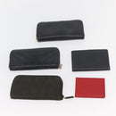 PRADA Wallet Leather 10 Set Black Red Navy Auth CB171-11
