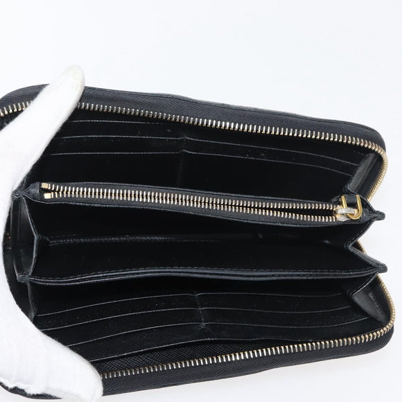 PRADA Wallet Leather 10 Set Black Red Navy Auth CB171