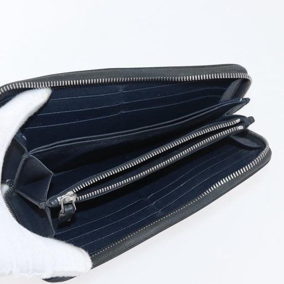 PRADA Wallet Leather 10 Set Black Red Navy Auth CB171