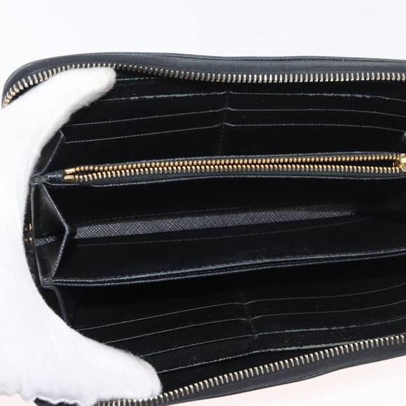 PRADA Wallet Leather 10 Set Black Red Navy Auth CB171