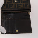 FENDI Zucca Canvas Geldbörse 10er Set Schwarz Braun Auth CB172-13
