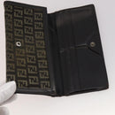 FENDI Zucca Canvas Geldbörse 10er Set Schwarz Braun Auth CB172-15