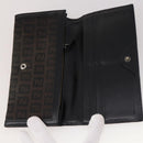 FENDI Zucca Canvas Geldbörse 10er Set Schwarz Braun Auth CB172-17