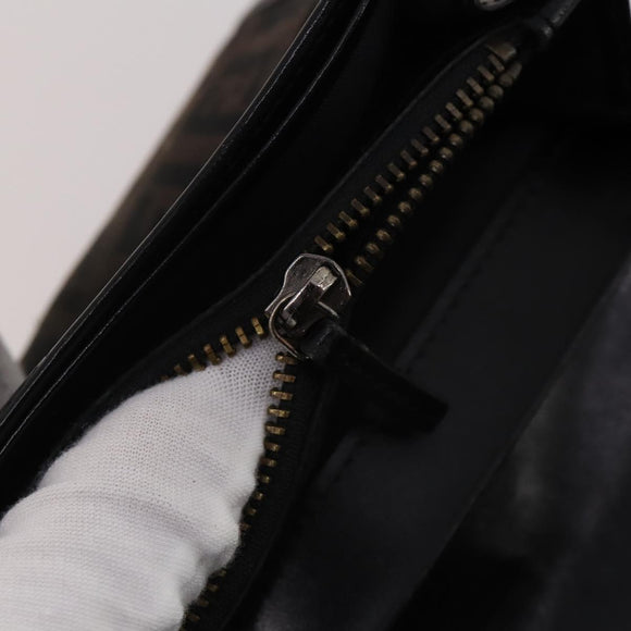 FENDI Zucca Canvas Geldbörse 10er Set Schwarz Braun Auth CB172
