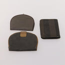 FENDI Zucca Canvas Geldbörse 10er Set Schwarz Braun Auth CB172-23