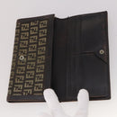FENDI Zucca Canvas Geldbörse 10er Set Schwarz Braun Auth CB172-4