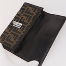 FENDI Zucca Canvas Geldbörse 10er Set Schwarz Braun Auth CB172-9