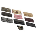 Christian Dior Trotter Canvas Wallet Leather 10 Set Beige Black pink Auth CB175-1
