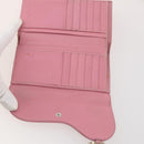 Christian Dior Trotter Canvas Wallet Leather 10 Set Beige Black pink Auth CB175-12