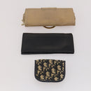 Christian Dior Trotter Canvas Wallet Leather 10 Set Beige Black pink Auth CB175-23