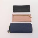 PRADA Wallet Safiano leather 10 Set Black Blue pink Auth CB177-13