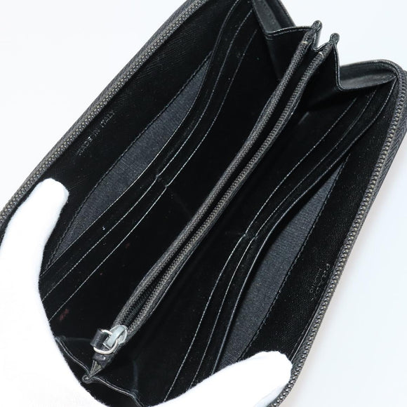 PRADA Wallet Safiano leather 10 Set Black Blue pink Auth CB177