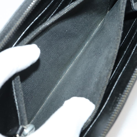 PRADA Wallet Safiano leather 10 Set Black Blue pink Auth CB177