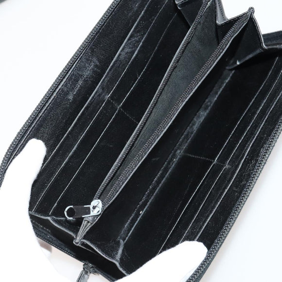 PRADA Wallet Safiano leather 10 Set Black Blue pink Auth CB177