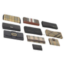 BURBERRY Nova Check Wallet Canvas Leather 10 Set Black Beige Auth CB179-1