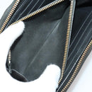 BURBERRY Nova Check Wallet Canvas Leather 10 Set Black Beige Auth CB179-13