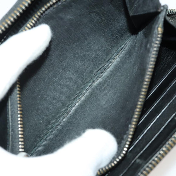 BURBERRY Nova Check Wallet Canvas Leather 10 Set Black Beige Auth CB179