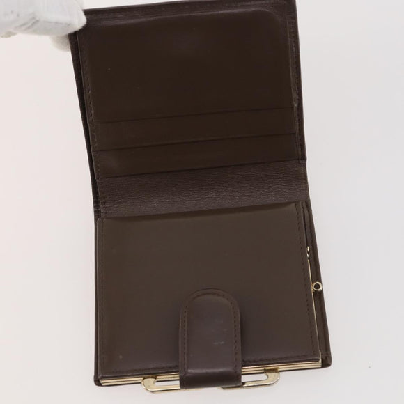 BURBERRY Nova Check Wallet Canvas Leather 10 Set Black Beige Auth CB179