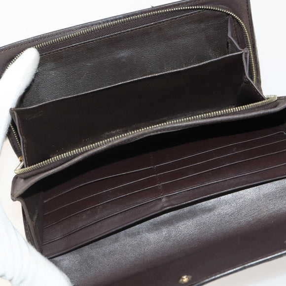 BOTTEGA VENETA INTRECCIATO Wallet Leather 10 Set Black Beige pink Auth CB180