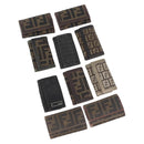 FENDI Zucca Canvas Key Case 10 Set Black Brown Auth CB182-1