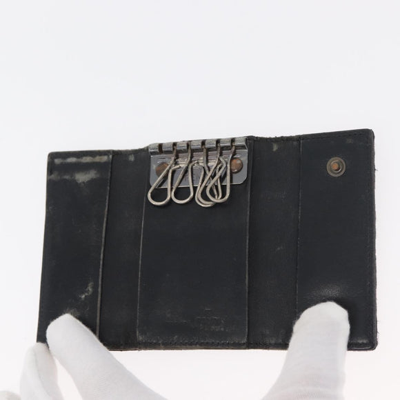 FENDI Zucca Canvas Key Case 10 Set Black Brown Auth CB182