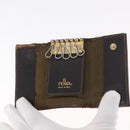 FENDI Zucca Canvas Key Case 10 Set Black Brown Auth CB182-4