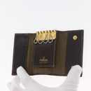 FENDI Zucca Canvas Key Case 10 Set Black Brown Auth CB182-7