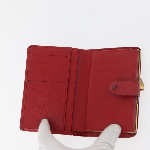 LOUIS VUITTON Epi Wallet 10 Set Black Red Green LV Auth CB187