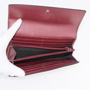 GUCCI GG Canvas Wallet Leather 10 Set Beige Black pink Auth CB189-11
