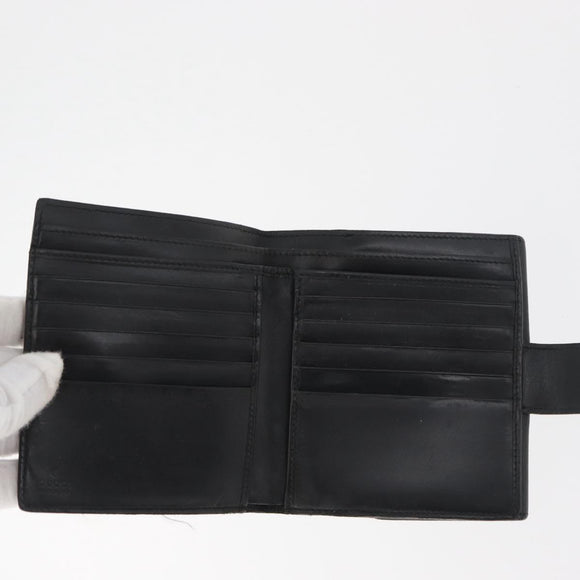 GUCCI GG Canvas Wallet Leather 10 Set Beige Black pink Auth CB189