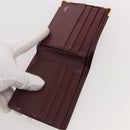 CARTIER Wallet Leather 10 Set Bordeaux Auth CB190-17