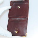 CARTIER Wallet Leather 10 Set Bordeaux Auth CB190-20
