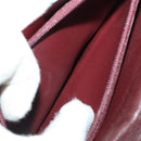 CARTIER Wallet Leather 10 Set Bordeaux Auth CB190-5