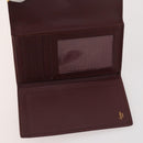 CARTIER Wallet Leather 10 Set Bordeaux Auth CB190-6