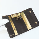CHANEL Key Case Caviar Skin 10 Set Black Beige pink CC Auth CB195-6