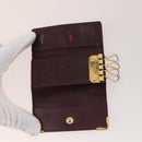 CARTIER Key Case Leather 10 Set Bordeaux Auth CB199-10
