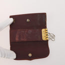 CARTIER Key Case Leather 10 Set Bordeaux Auth CB199-4